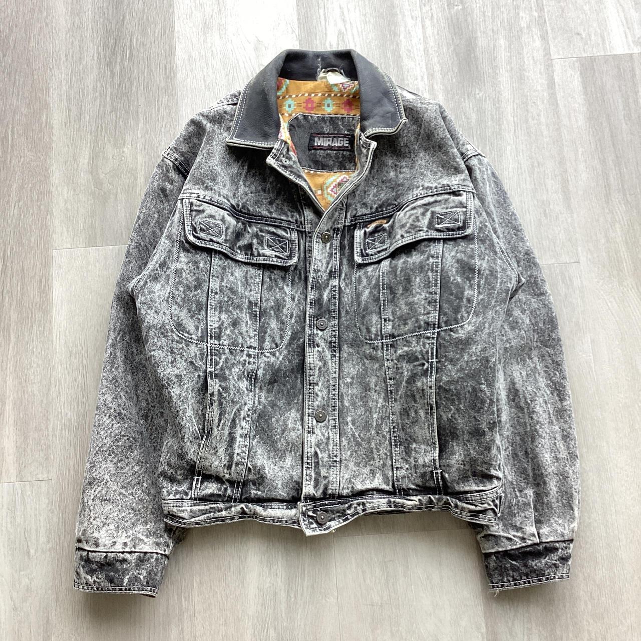 Offers Denim Vtg Jacket Disstressd Acid Wash