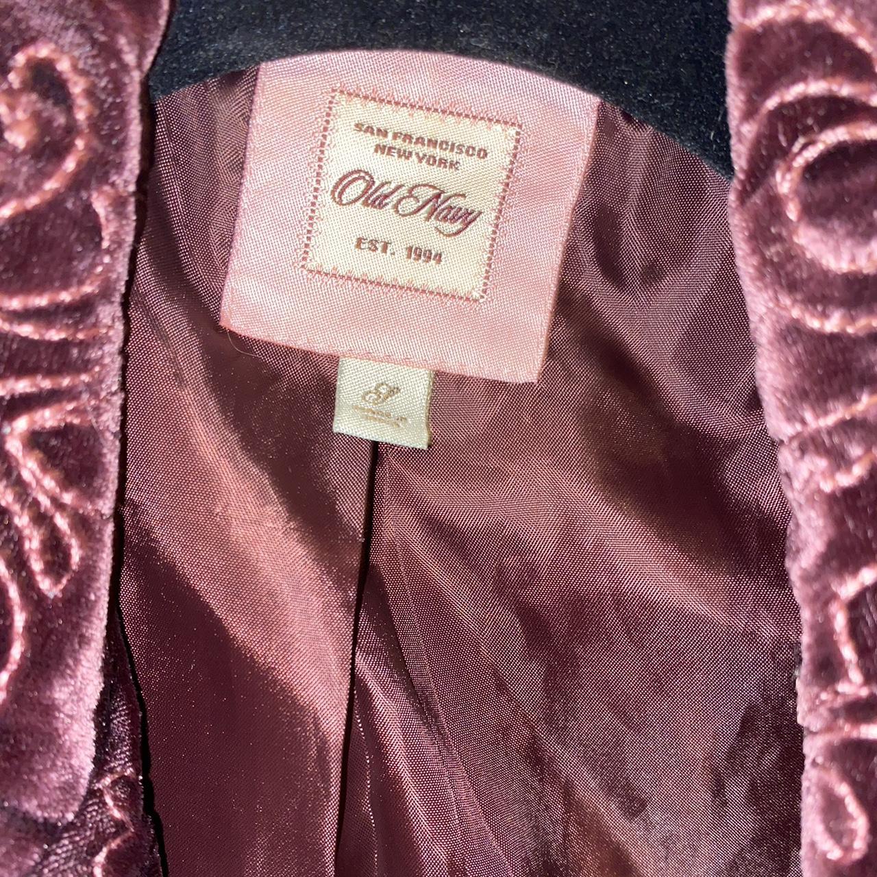 Old navy outlet velvet coat