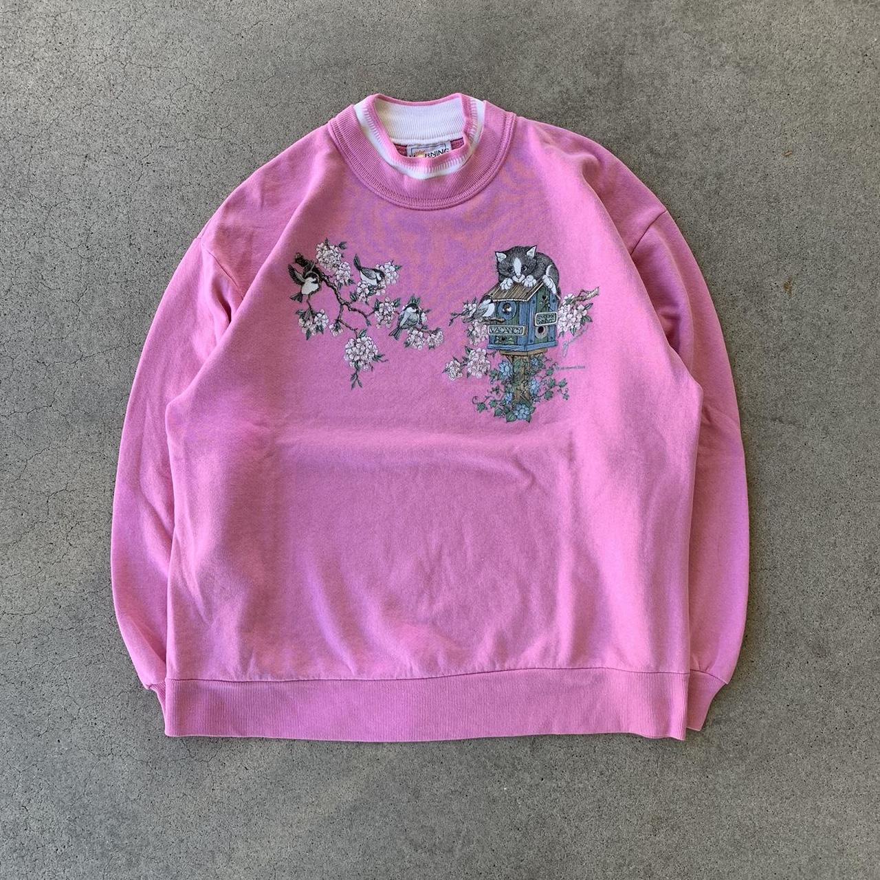 Morning Sun Women's Pink Sweatshirt | Depop