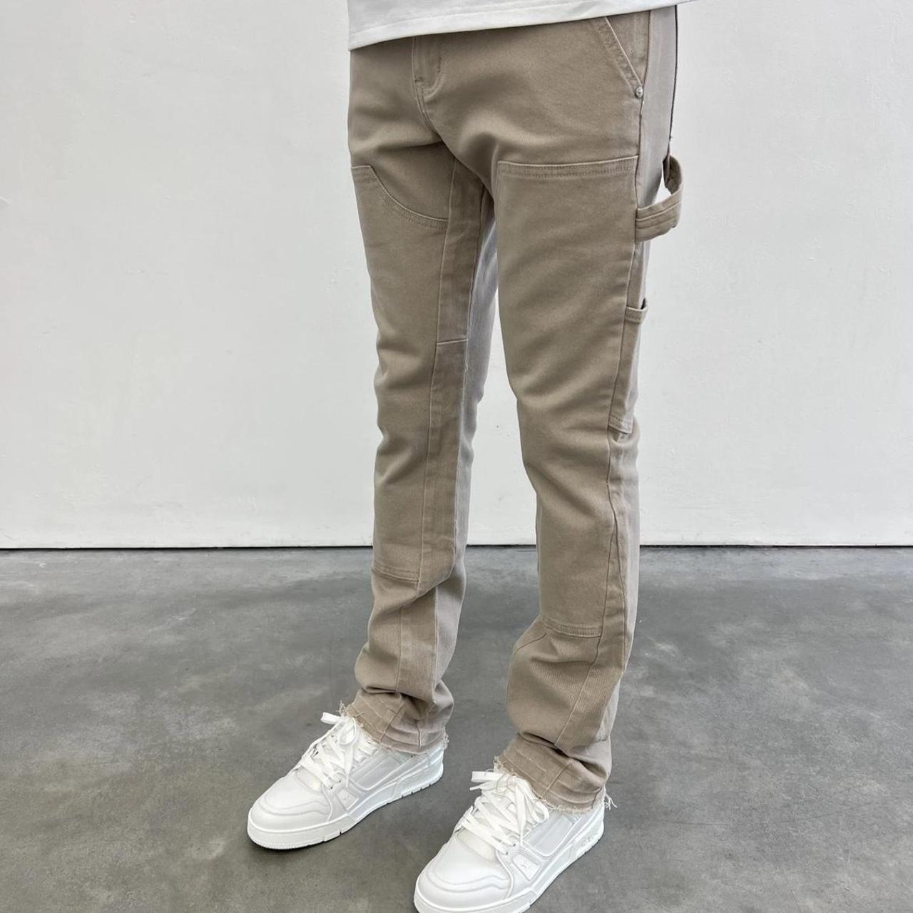 Relaxed Fit Cotton Cargo Pant in Grey ARNE