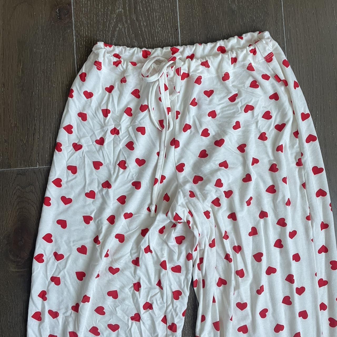 Skims 2024 Valentine’s Day pajama pants with hearts... - Depop