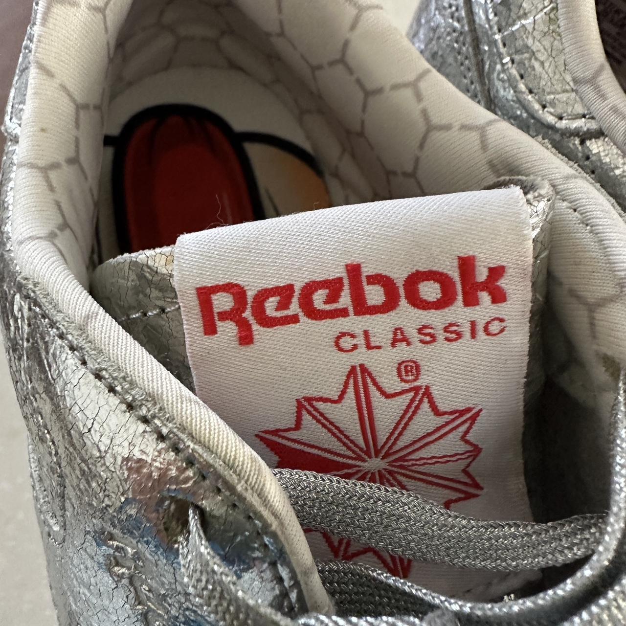 Reebok silver sneakers Classics Us 8 Just need a... - Depop