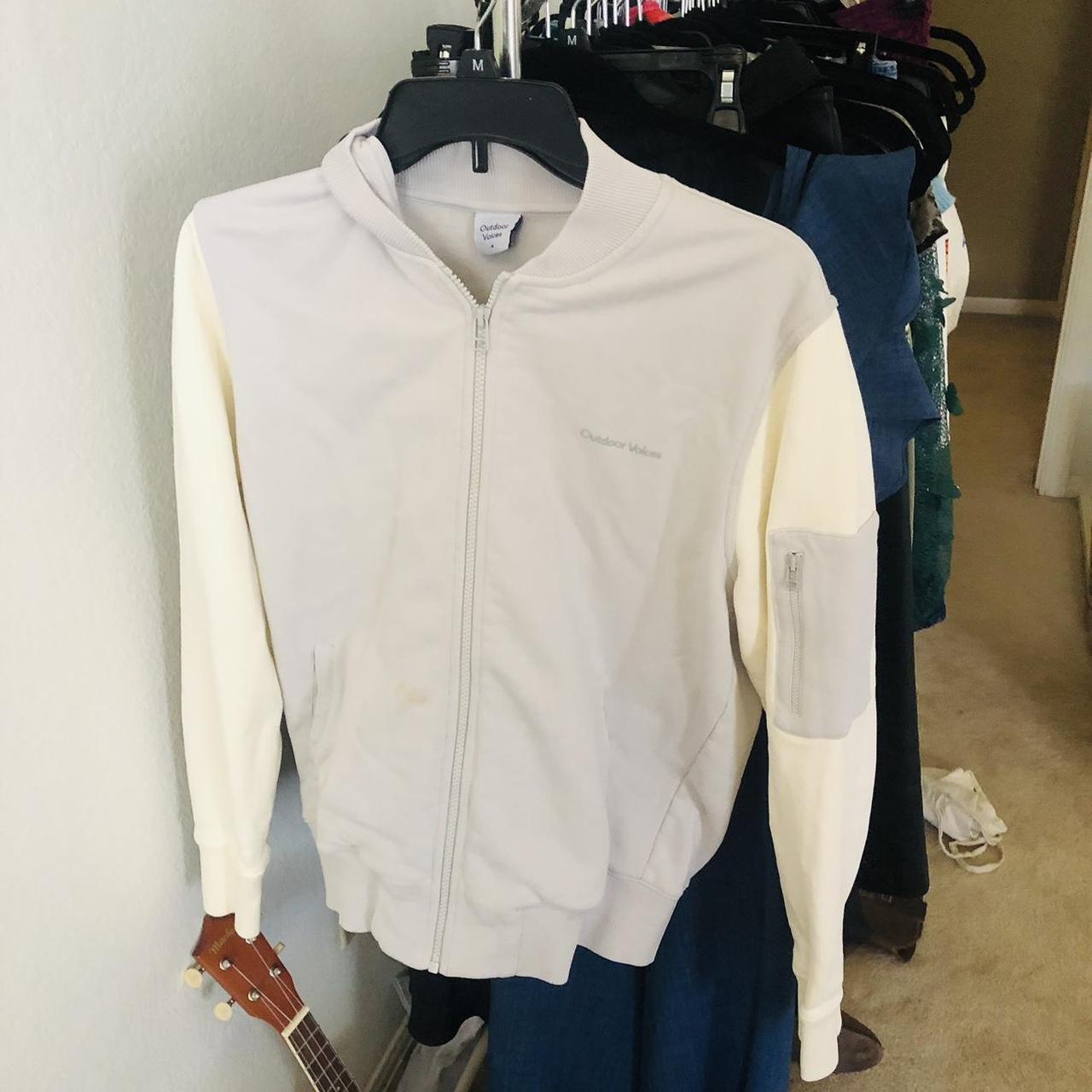 OUTDOOR VOICES BOMBER JACKET never worn stain on... Depop