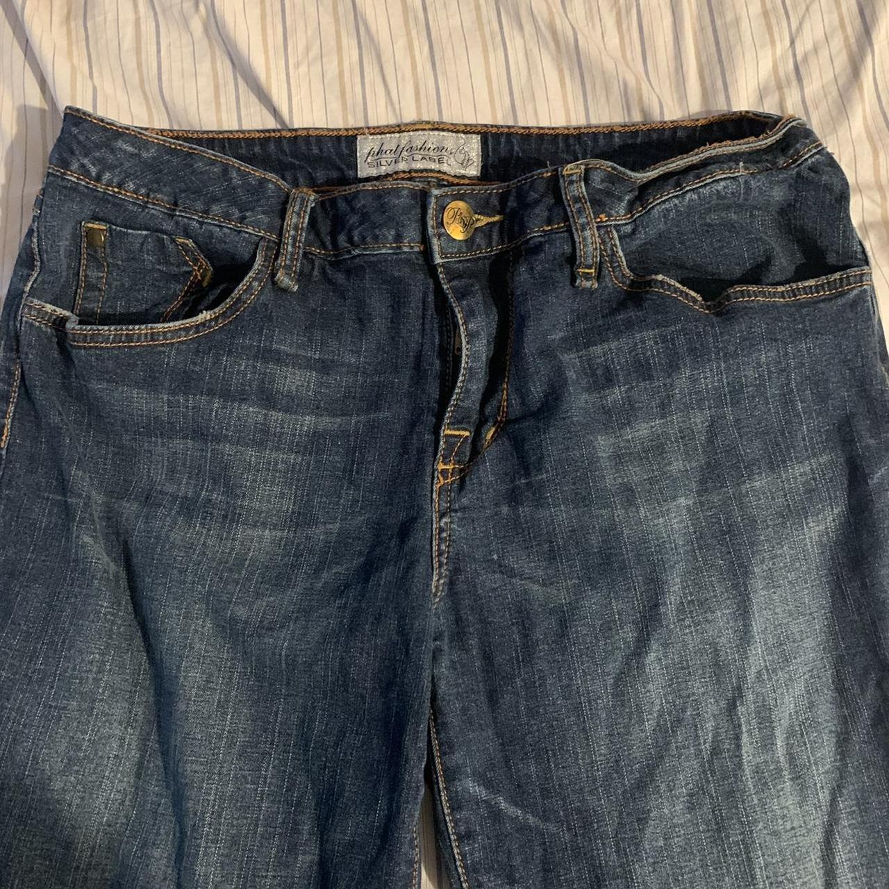 baby phat jeans silver label marked a size 15 but... - Depop