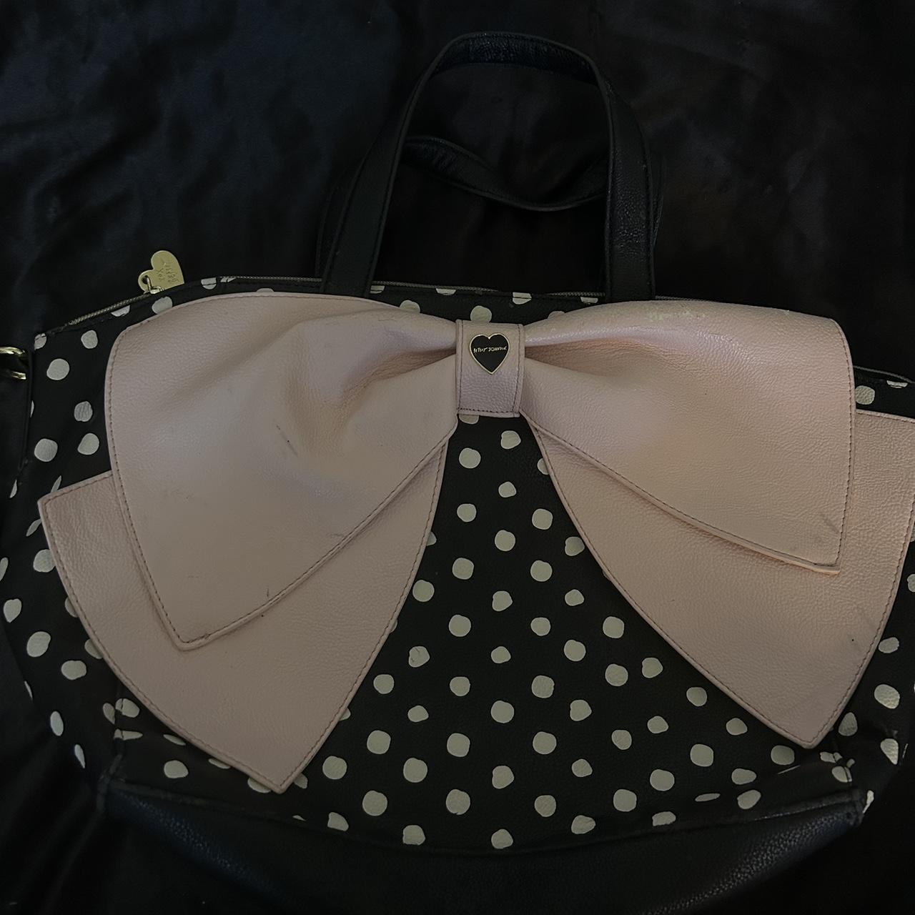 Betsey johnson polka dot bow purse online