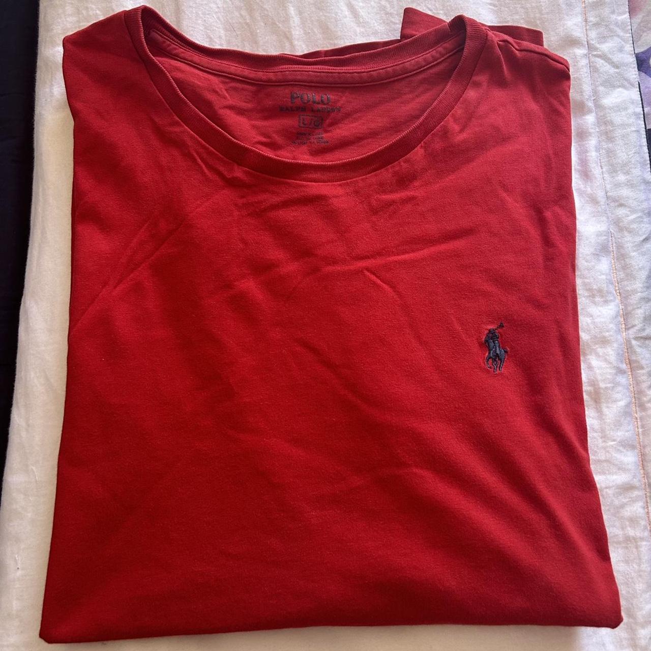 Men’s Polo Ralph Lauren Red T shirt Size L Open to... - Depop