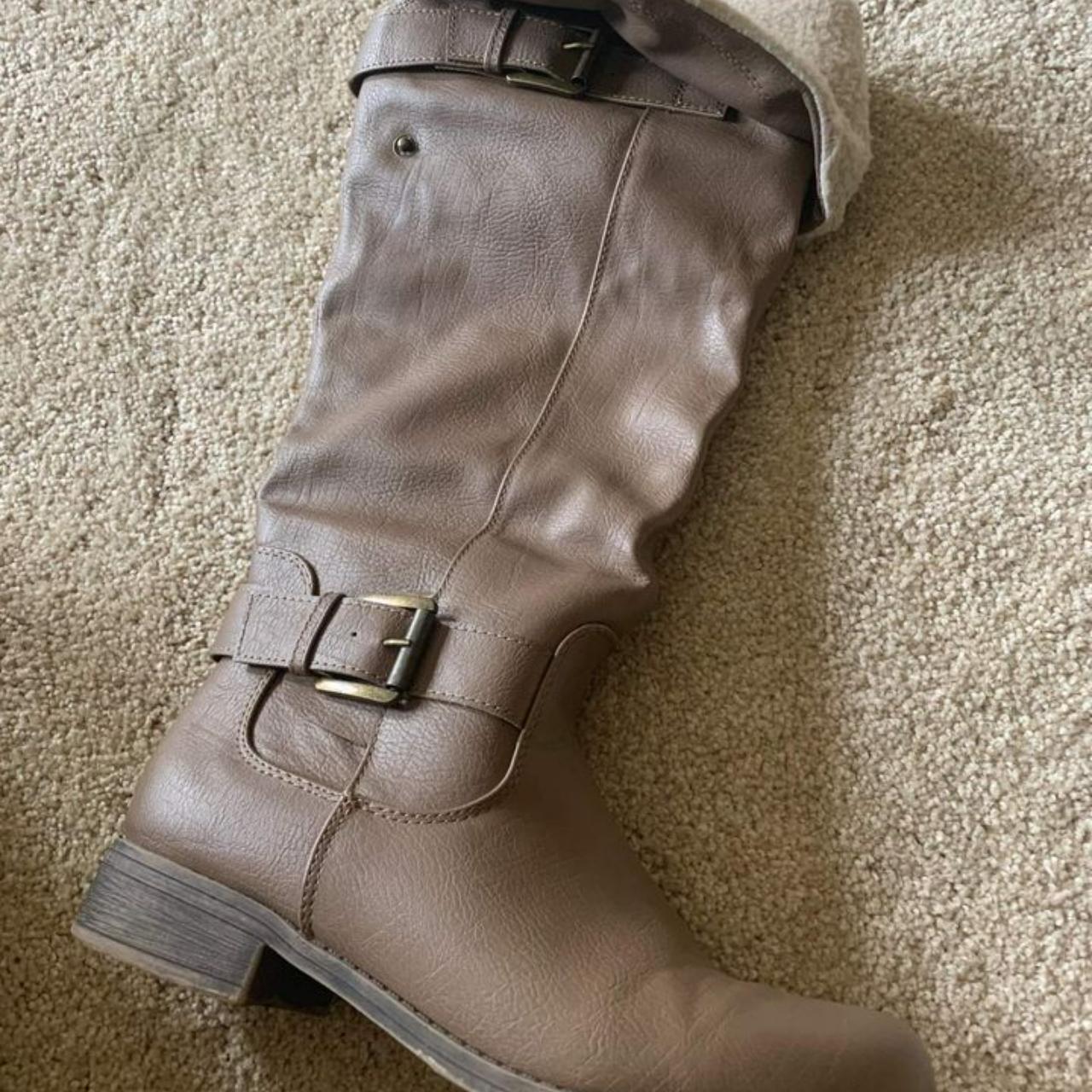 Light Brown Dress Boots Gently used boots that have... - Depop