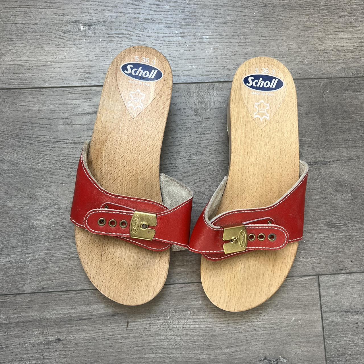 Wooden Sandals Scholl Sandals 80s Dr Scholls Clogs 70s Dr Scholls