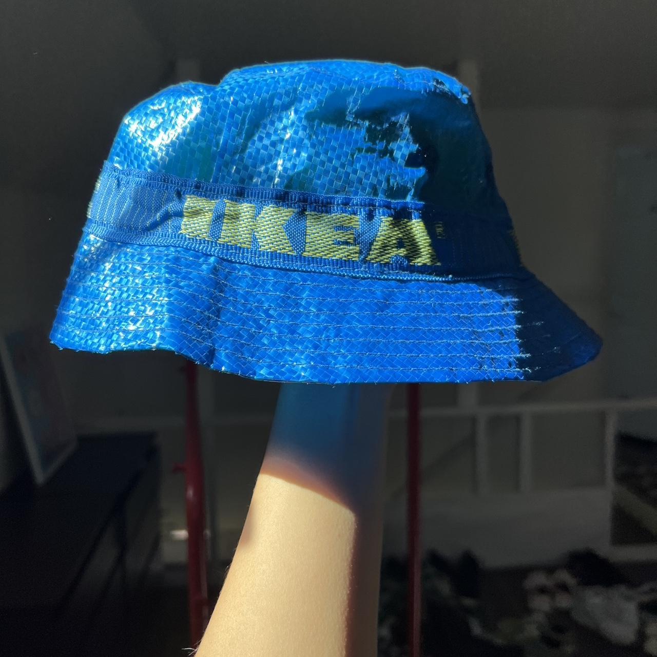 IKEA Women's Blue and Yellow Hat (2)