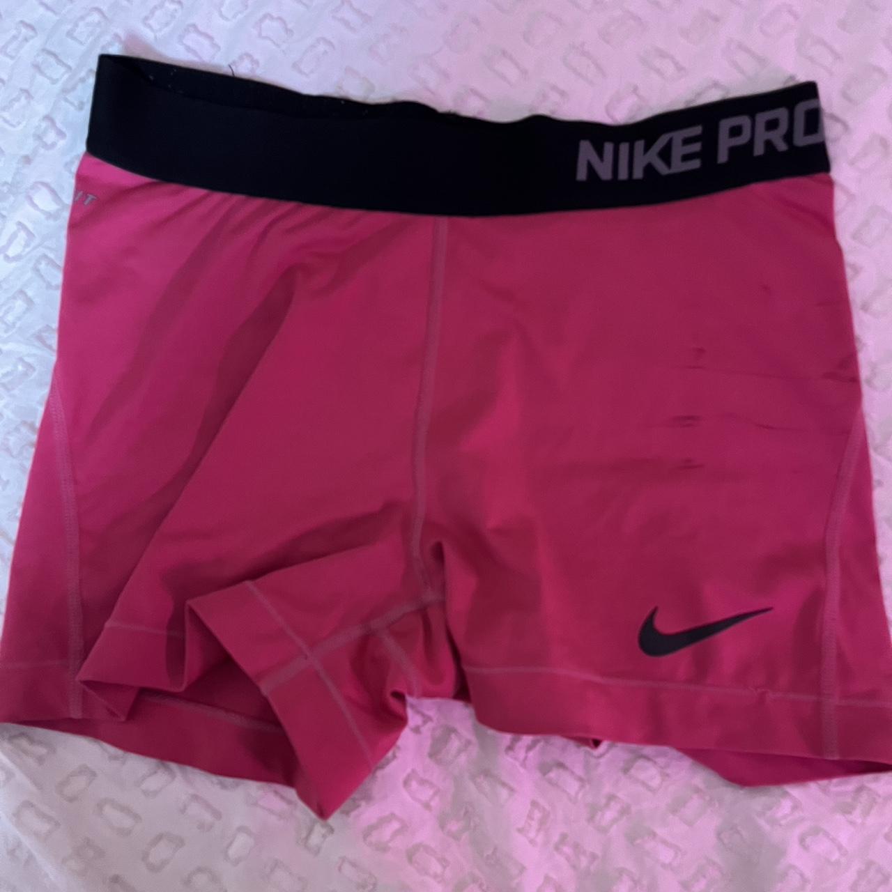 pink nike pros some detergent stains (photographed) - Depop