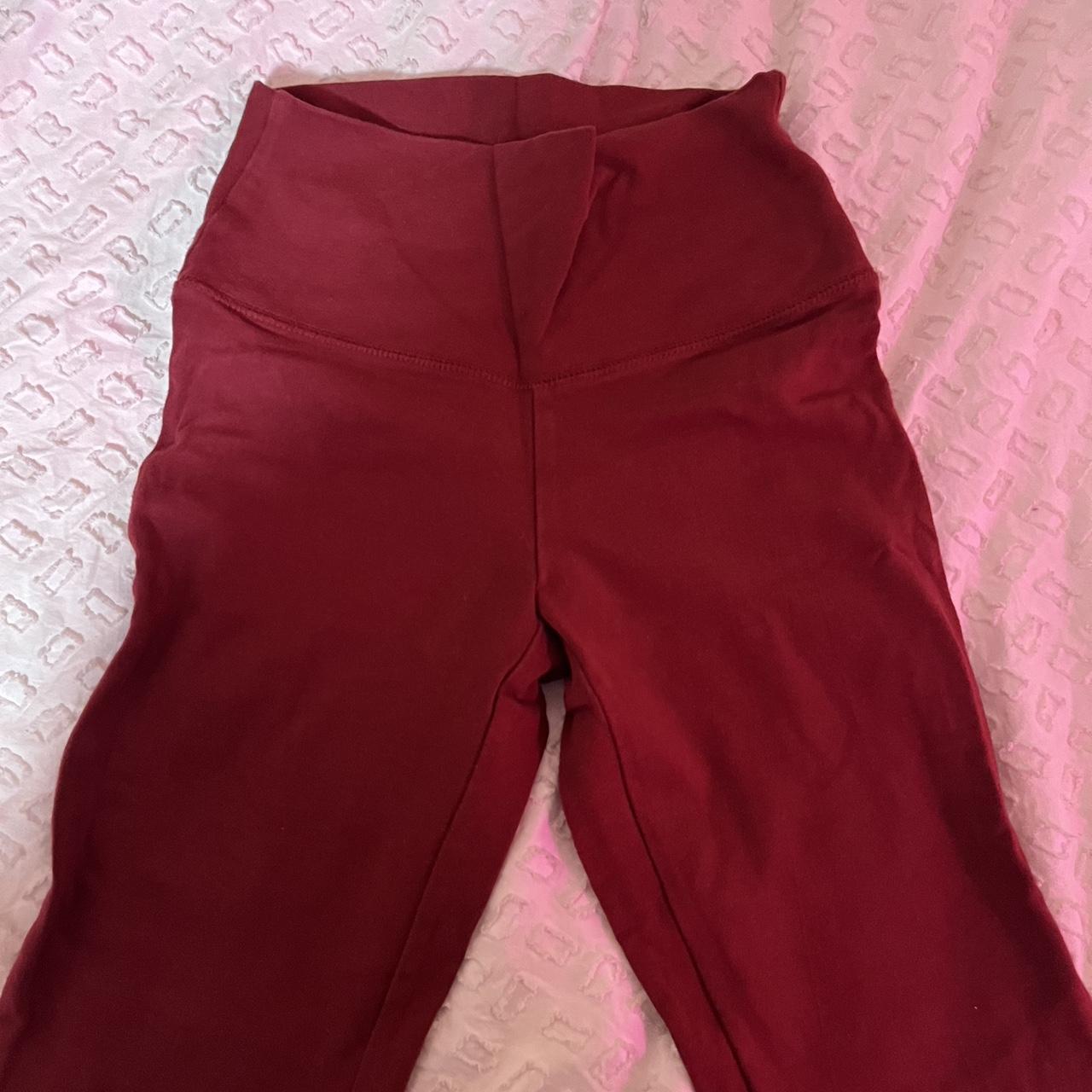 wild fable dark red maroon flare leggings Depop