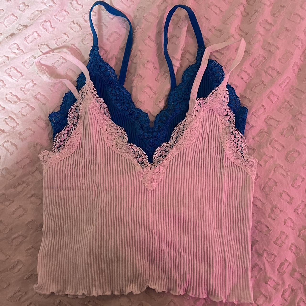 Seamless Lace-Trim cami Bralette bundle lace... - Depop