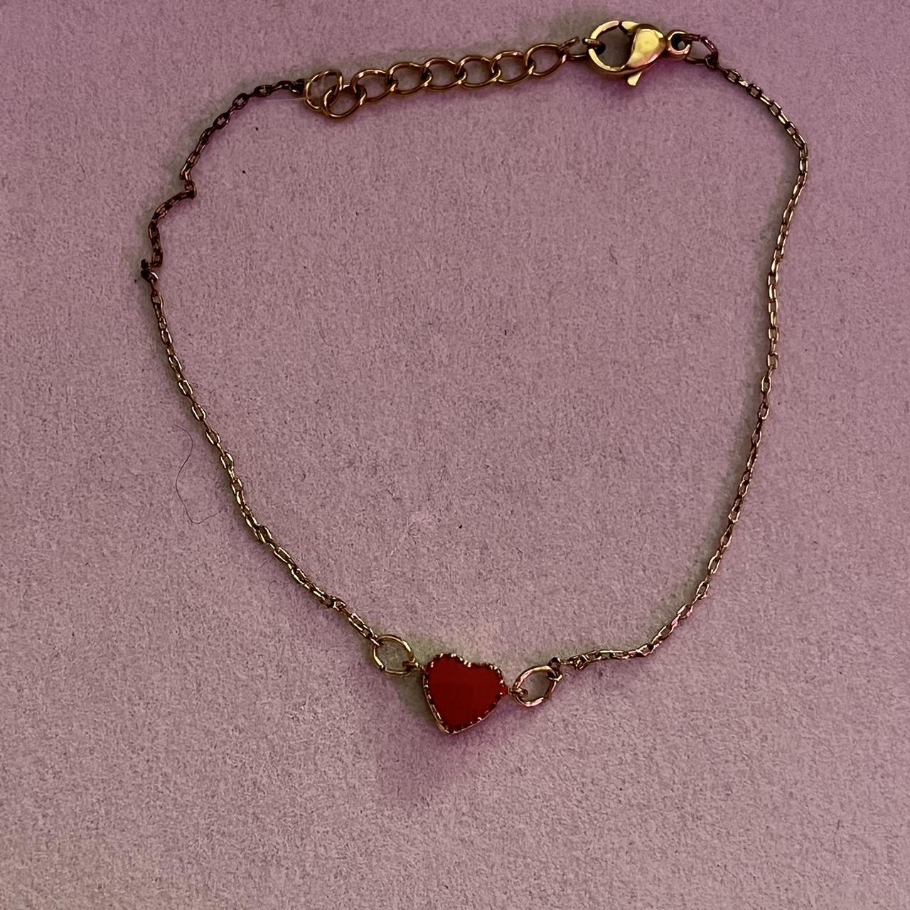 brandy melville gold heart bracelet small repair... Depop