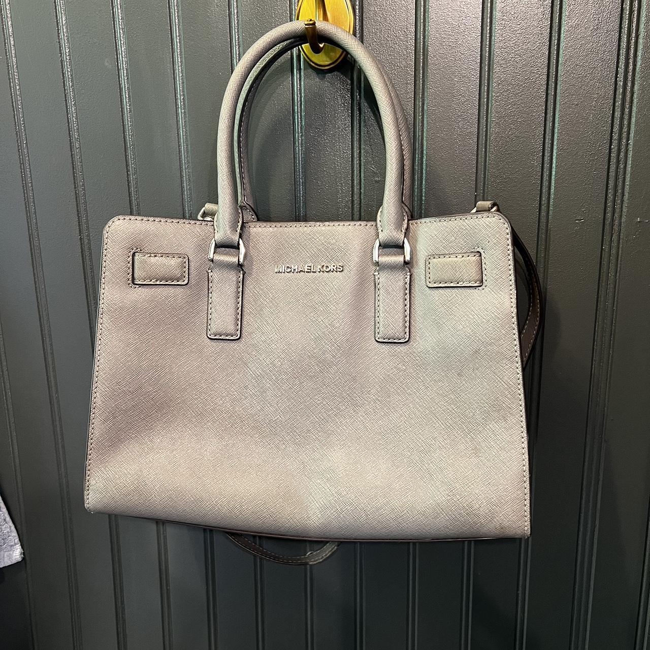 Michael Kors purse bag. Light gray. Silver accents. Depop