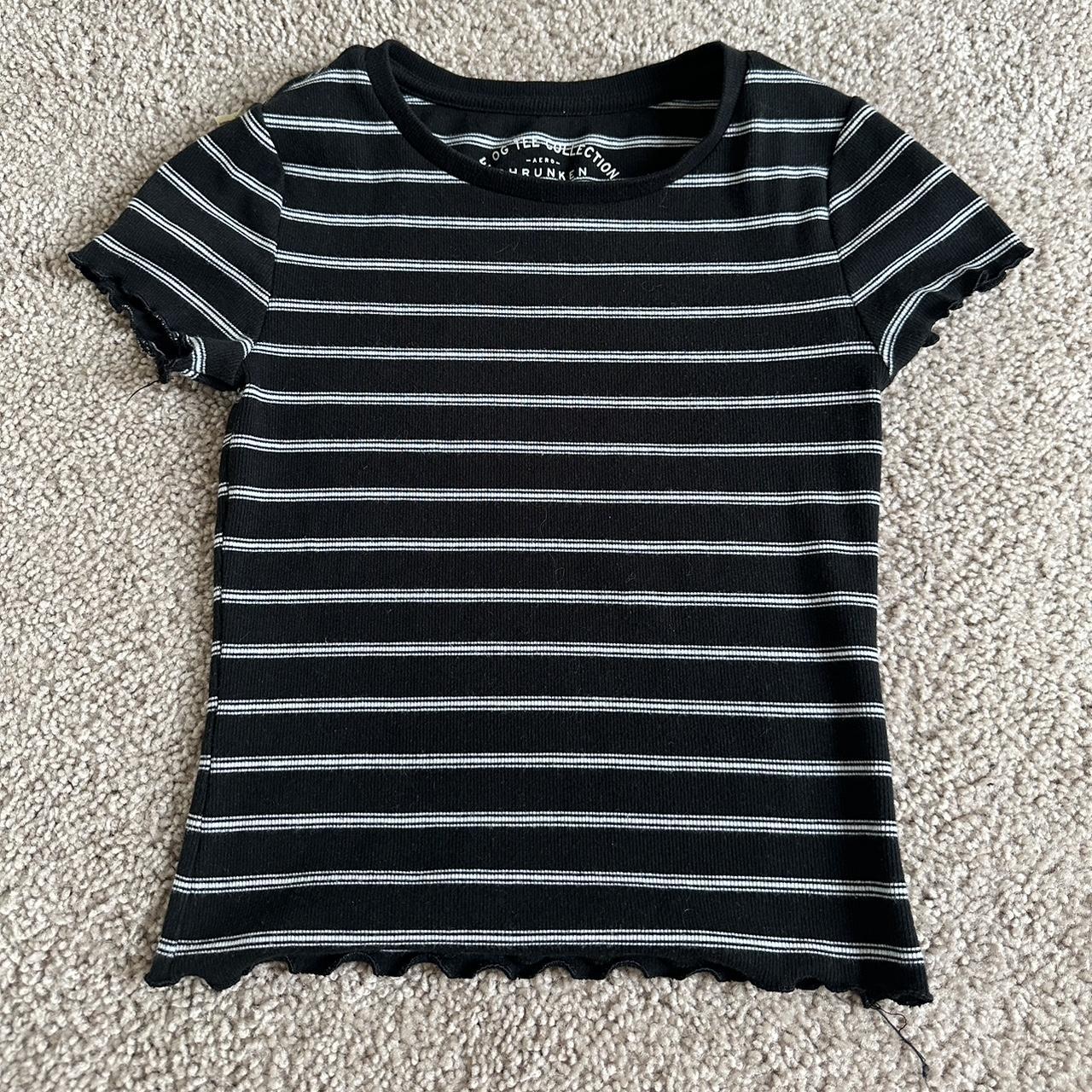 Aeropostale the og tee collection shrunken black &... - Depop