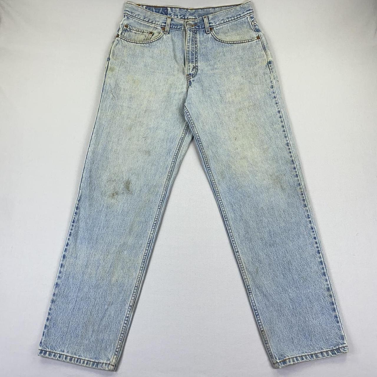 Vintage Levi's 550 Red Tab Jeans. Light wash with... - Depop