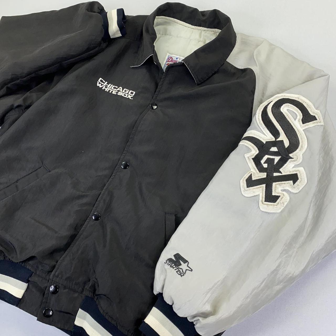 VINTAGE WHITE SOX VARSITY JACKET OPEN TO OFFERS - Depop