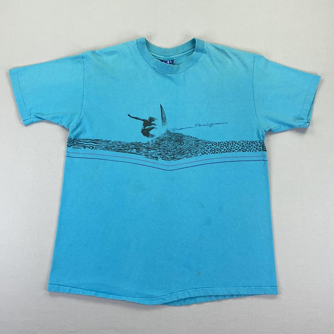 Ocean Pacific Men S Blue T Shirt Depop   P0 