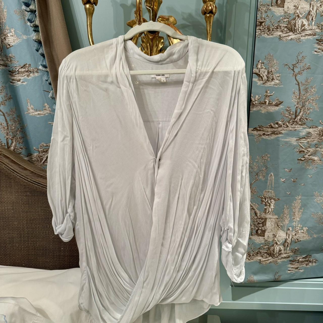 white helmut lang robe inspired top