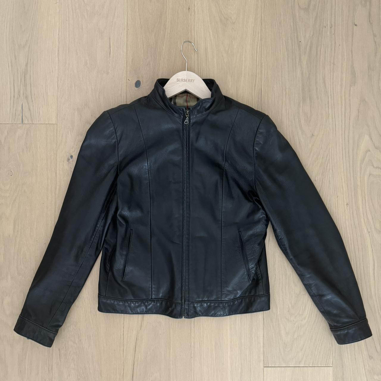 Burberry leather jacket ladies best sale