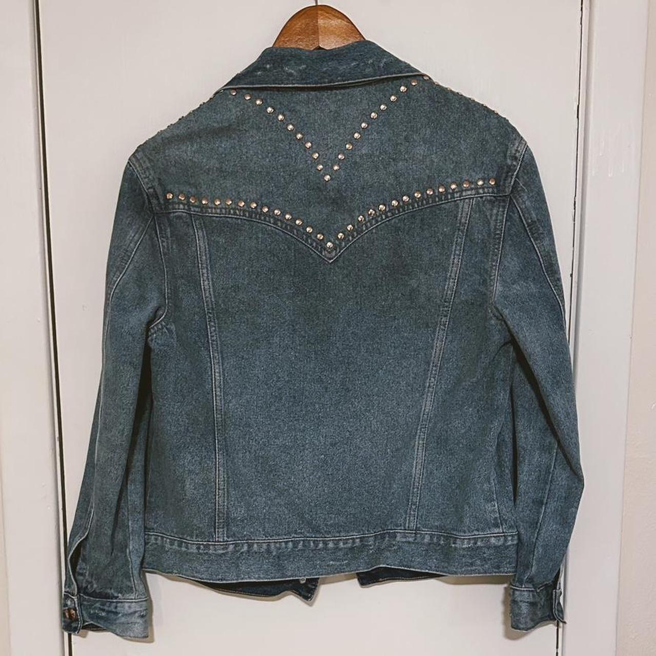 Victoria’s Secret studded denim jacket -size... - Depop