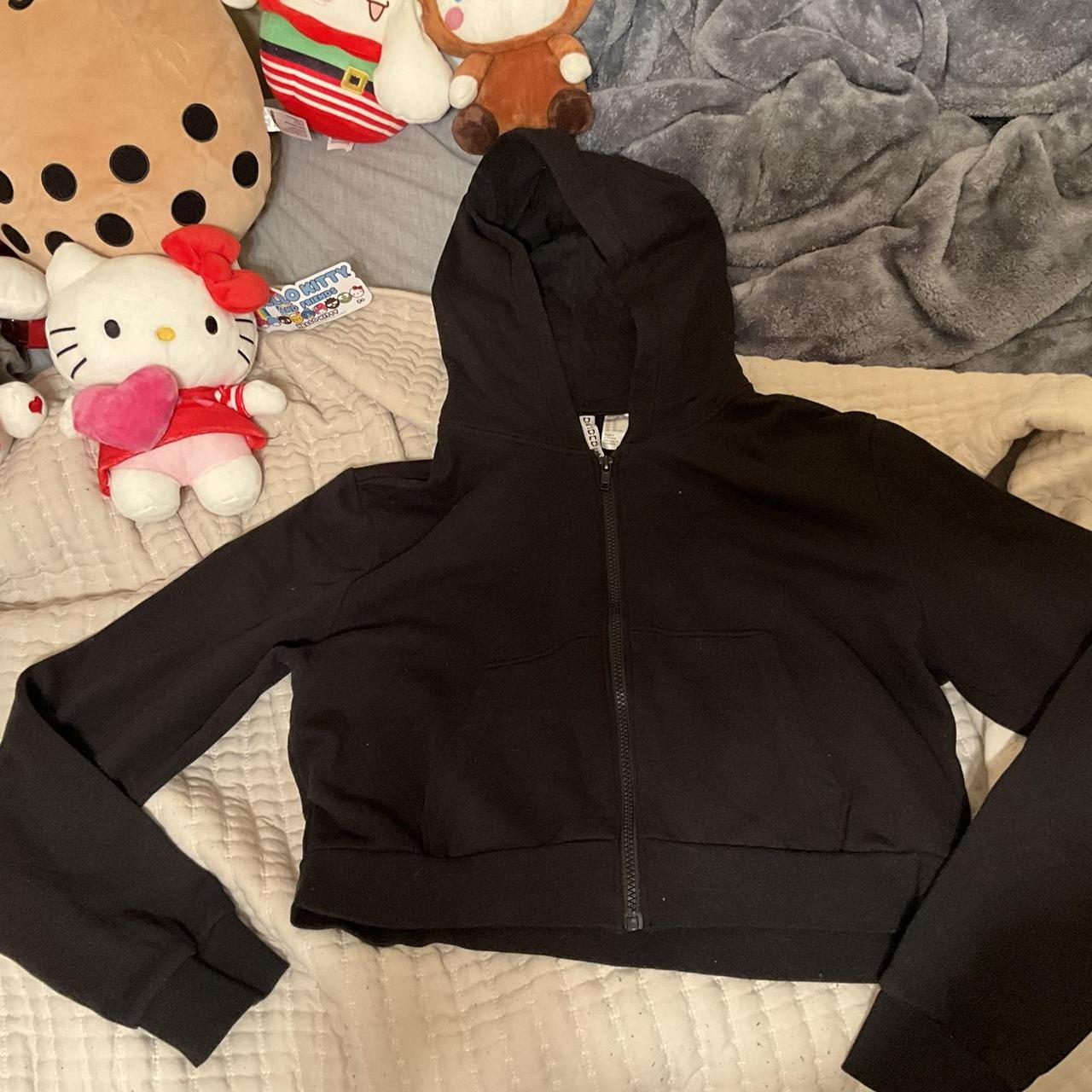 H&m black hoodie online womens