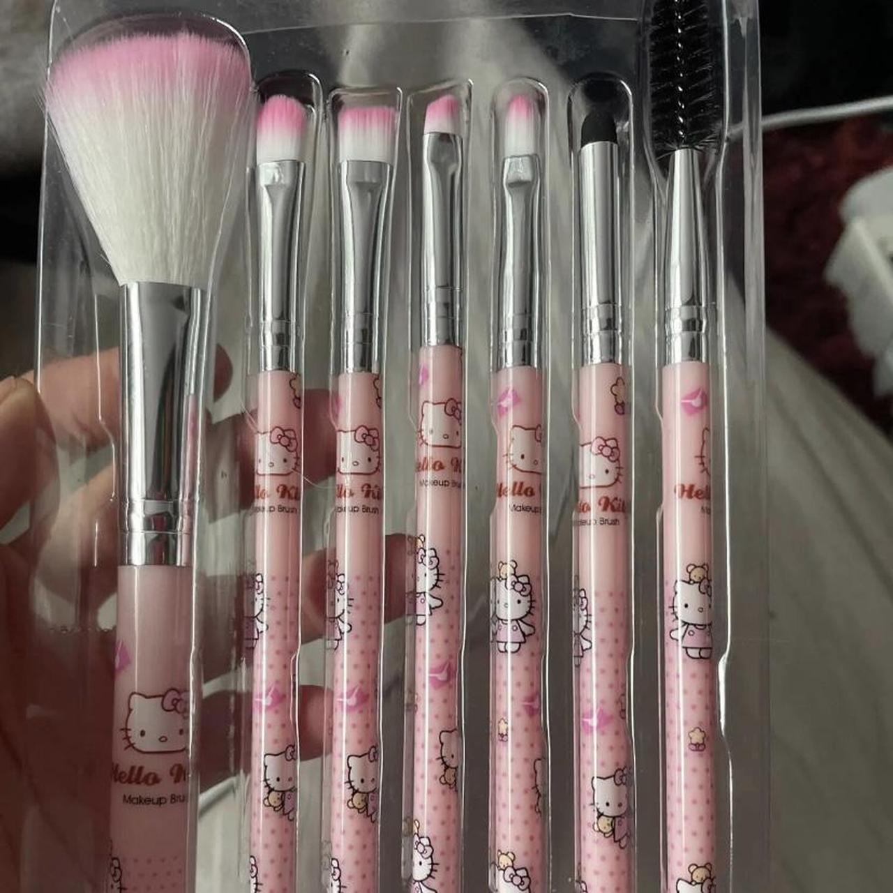 Hello kitty mini makeup brushes ⭐️ 7 piece brush set... Depop