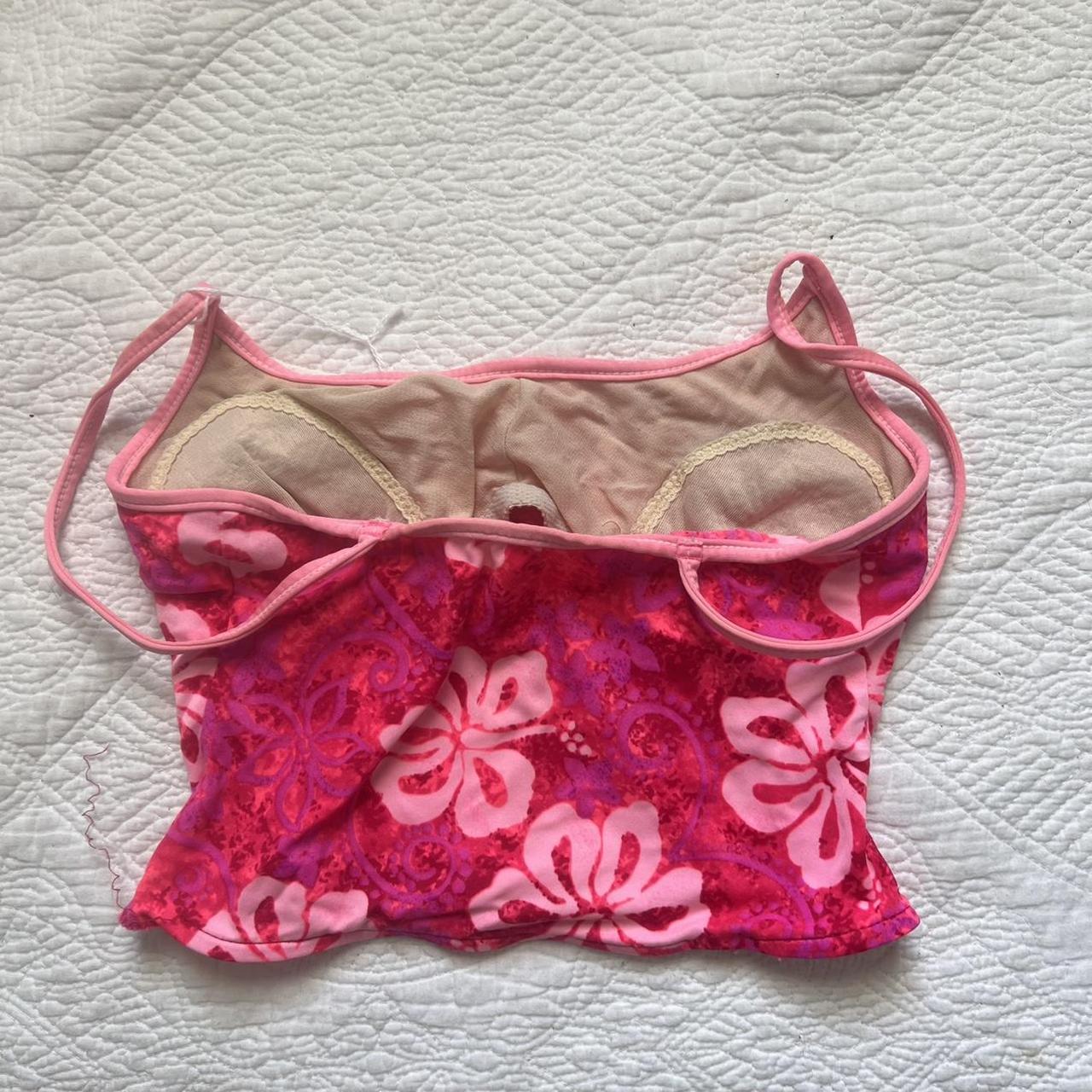 Hibiscus tankini top Pink hibiscus tankini tank... - Depop