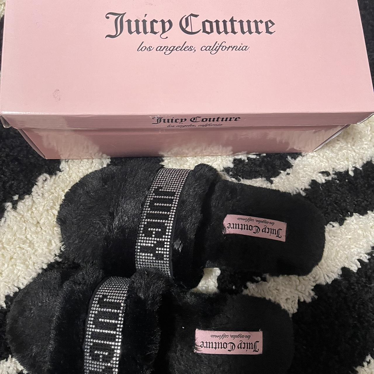 Juicy Couture Women's Black Slides Depop