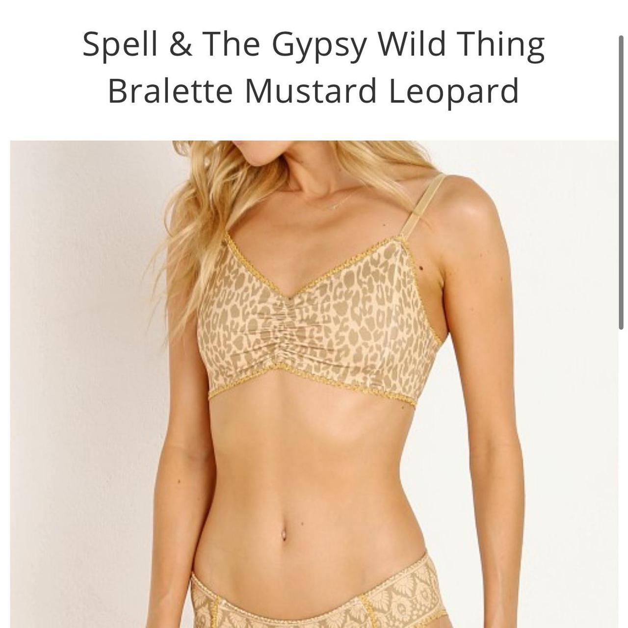 Spell & The Gypsy Wild Thing Bralette Mustard Leopard - Depop