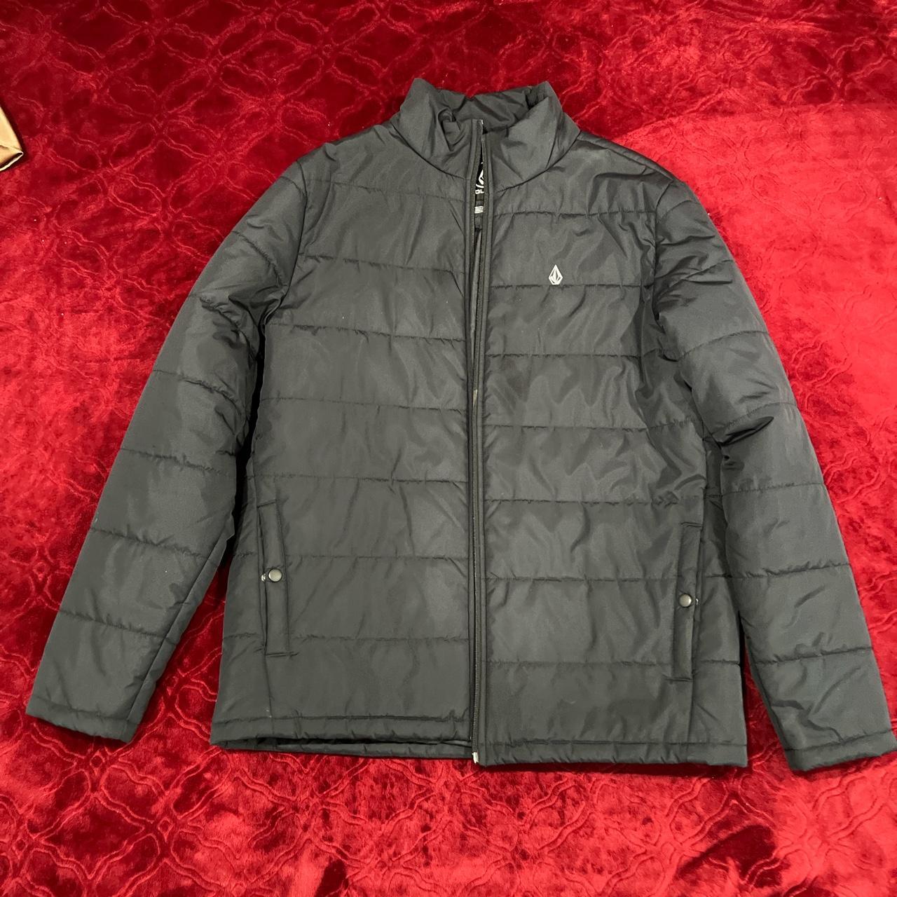 Medium black puffer jacket Barely worn, like... Depop
