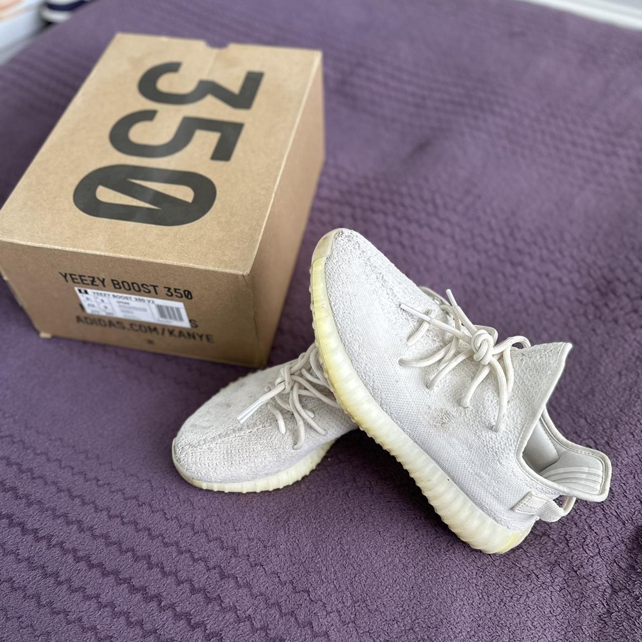 Yeezy triple white on sale dirty