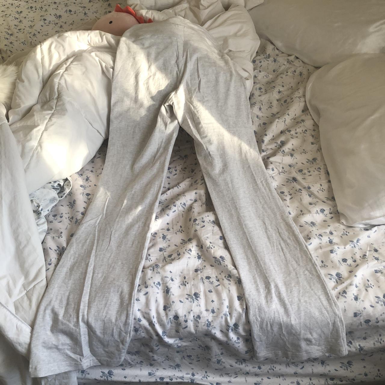 Aritzia TNA Light Grey Flared Yoga Pants. Size... Depop