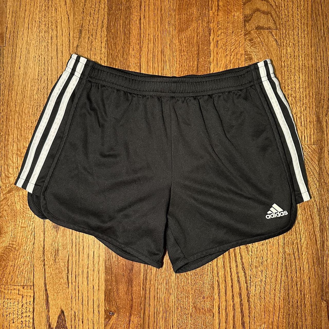 Adidas Women's Black and White Shorts | Depop