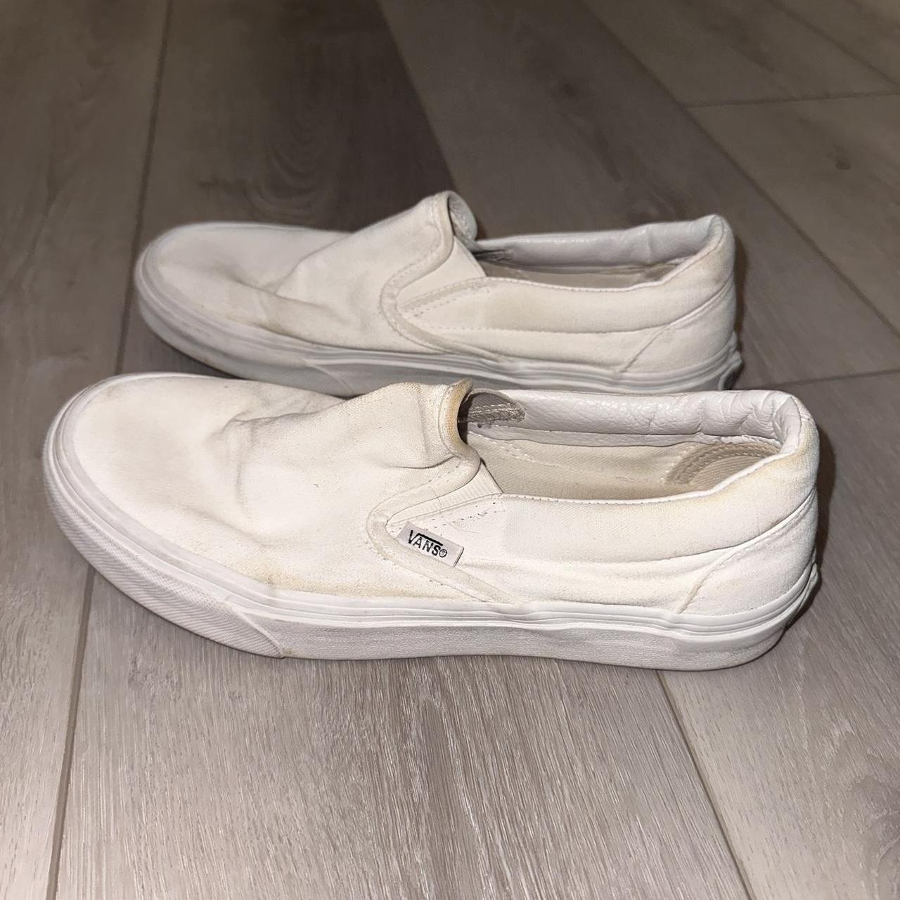 Used white slip on clearance vans