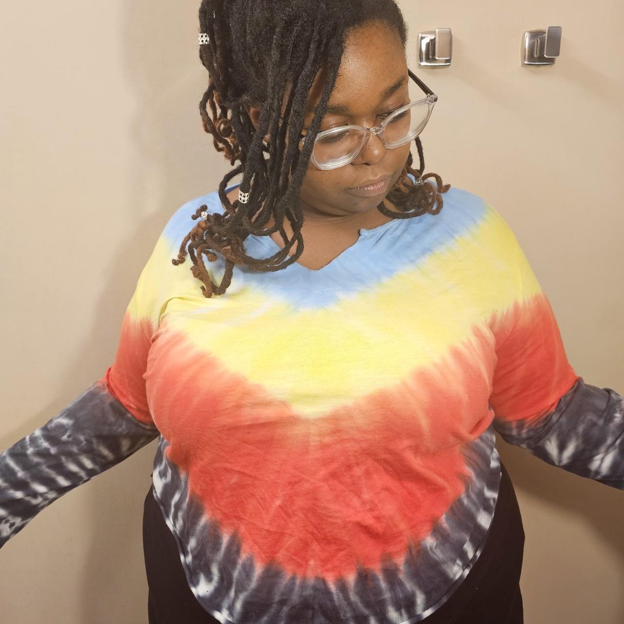 Rainbow tops deals plus size