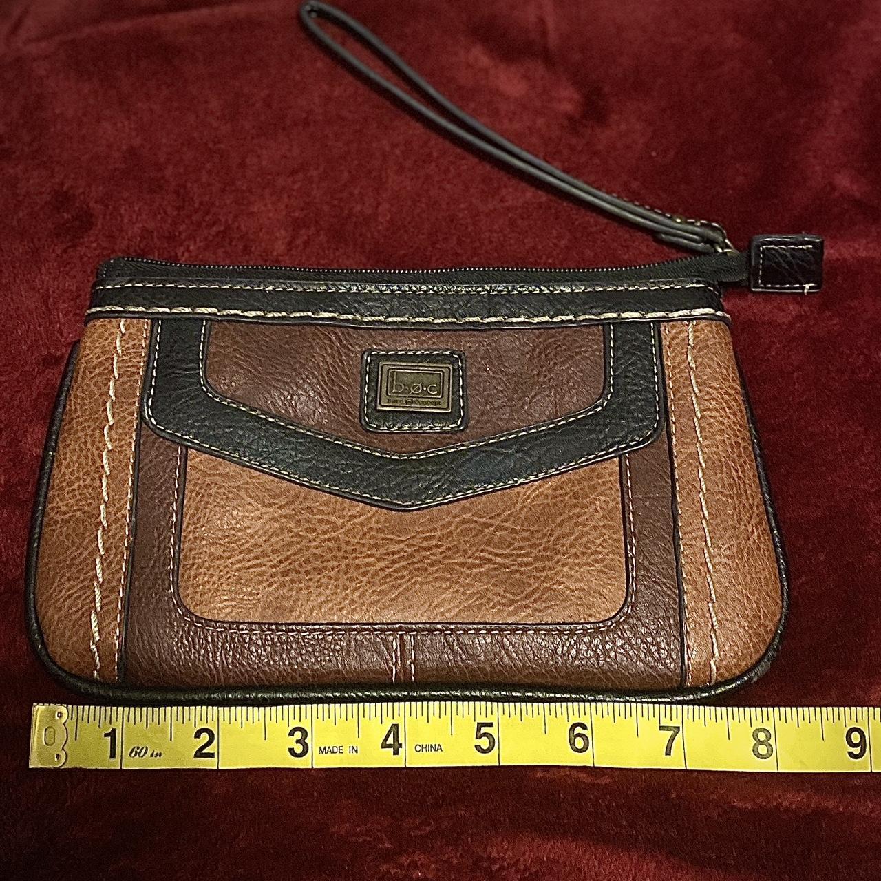 Born Concept Zip Clutch Wallet Brown / Black Great... - Depop