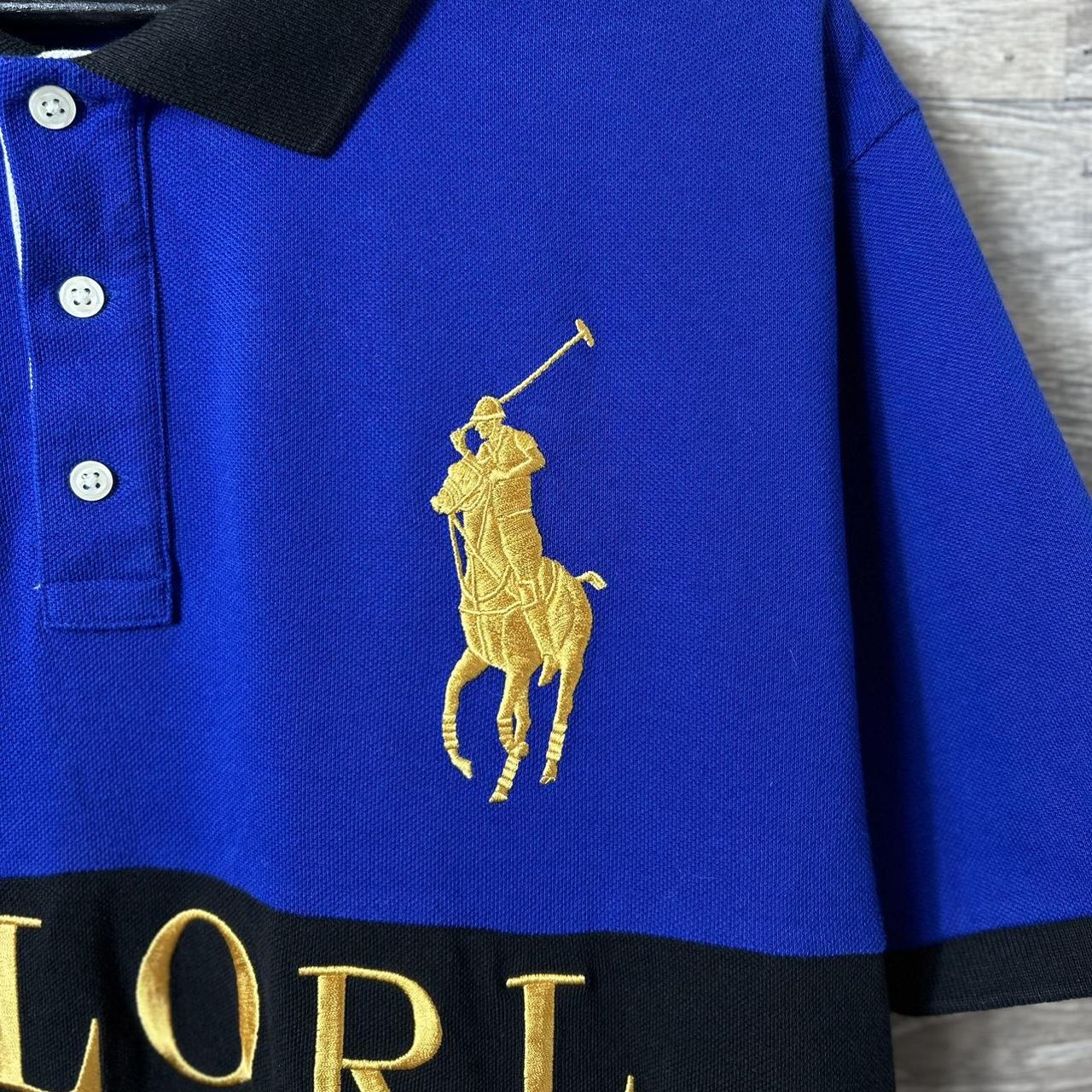 Polo Ralph Lauren Men's Blue and Black Poloshirts Depop