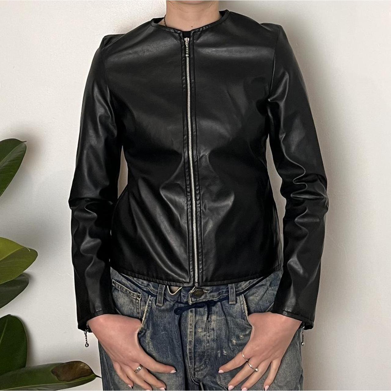 Brown Leather Jacket Men XXS Vintage BATES Leather Motorcycle