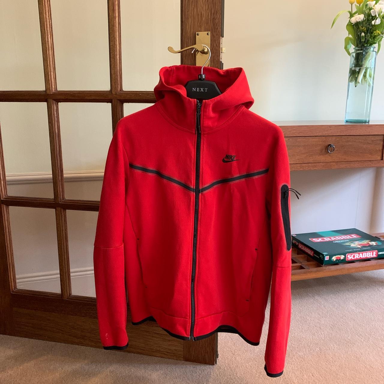 mens nike hoodies red