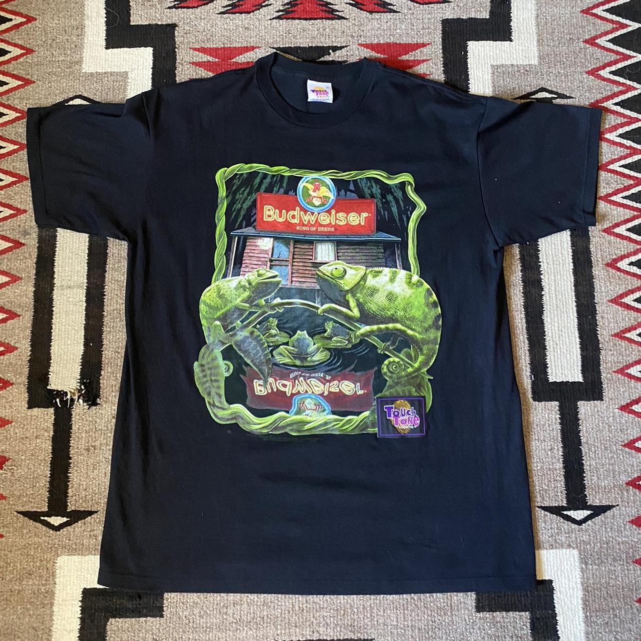 Vintage 1997 shops Budweiser Chameleons Monday Night Football Tee