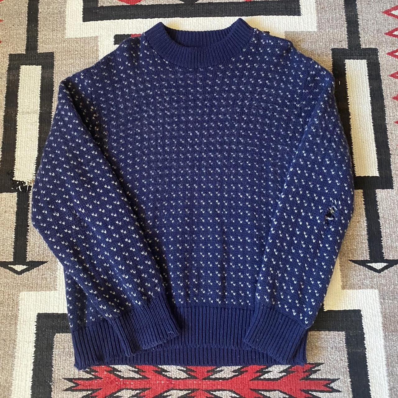 福袋 売れ残り Vintage 1980s Depop | speckled white and Navy Bauer Eddie トップス