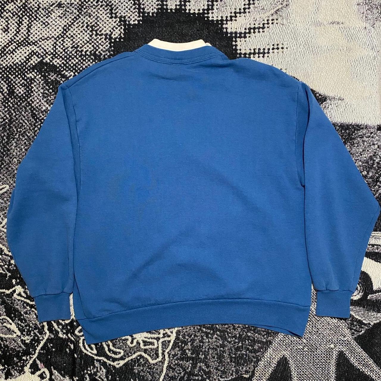 Blue Vintage WHIM-Z 80s Double Collar Crewneck | Depop