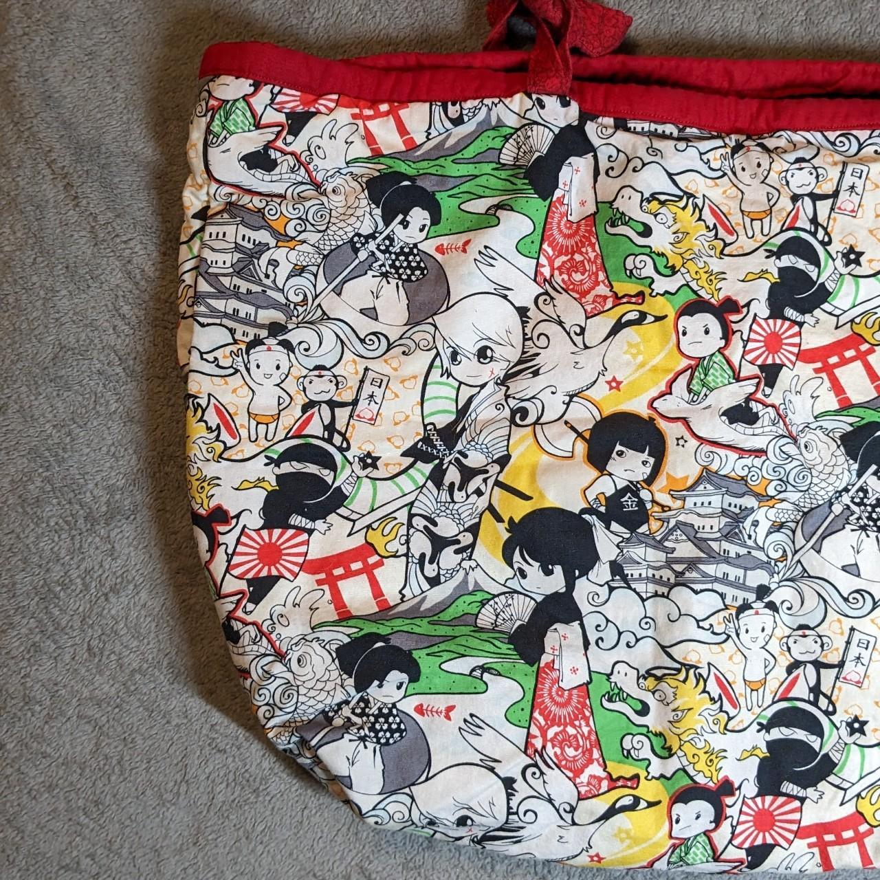 Women's White and Red Bag (2)