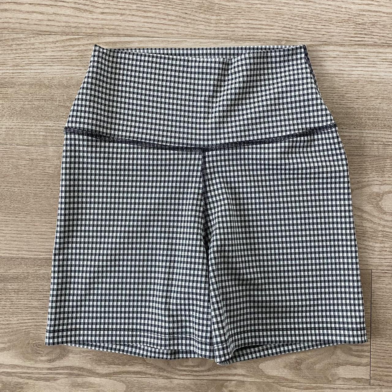 Nike gingham biker shorts size medium. Gently worn!... - Depop