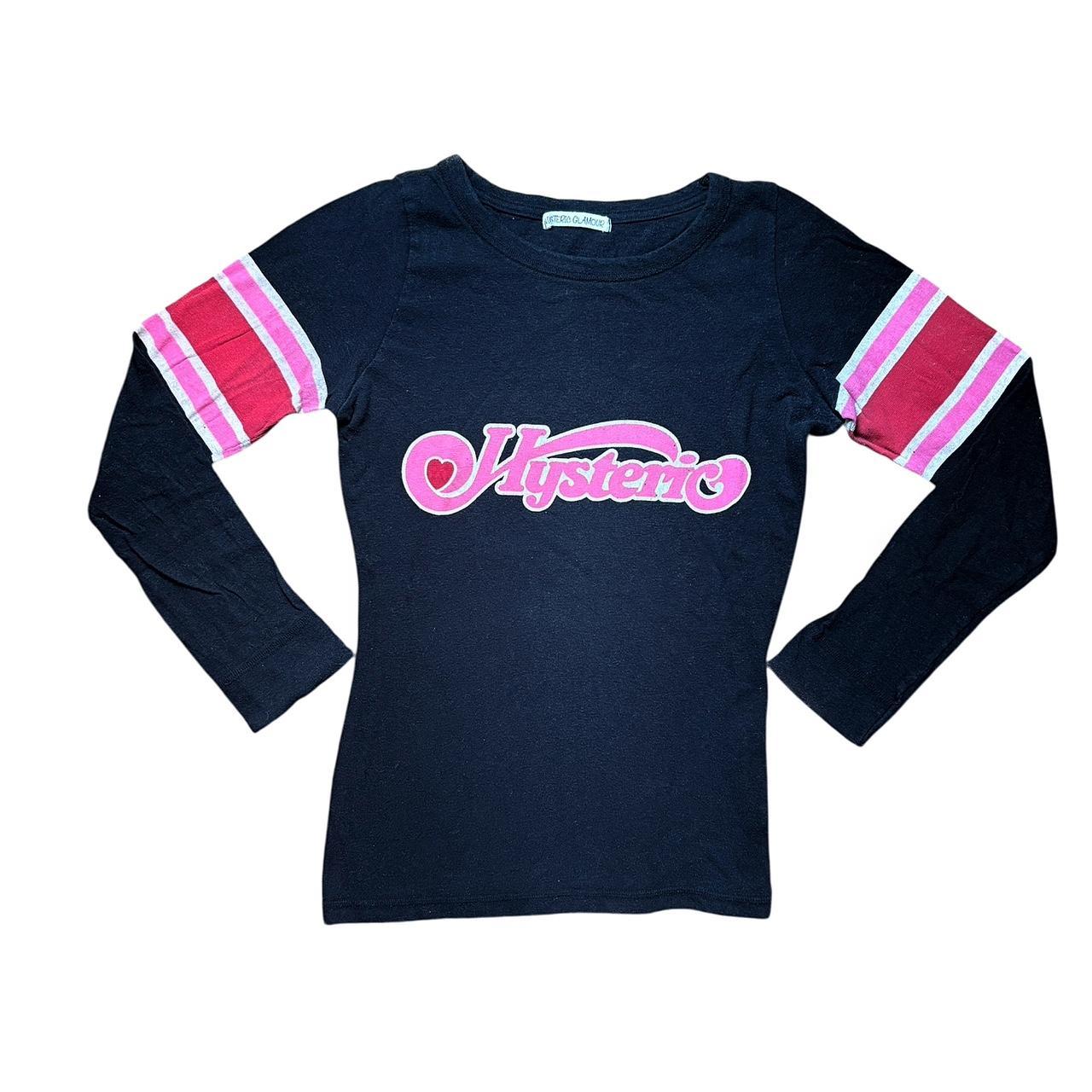 トップス hysteric glamour long t-shirt 00s90s y2k Hysteric Glamour 90s Retro Style Charcoal Reprint T shirt