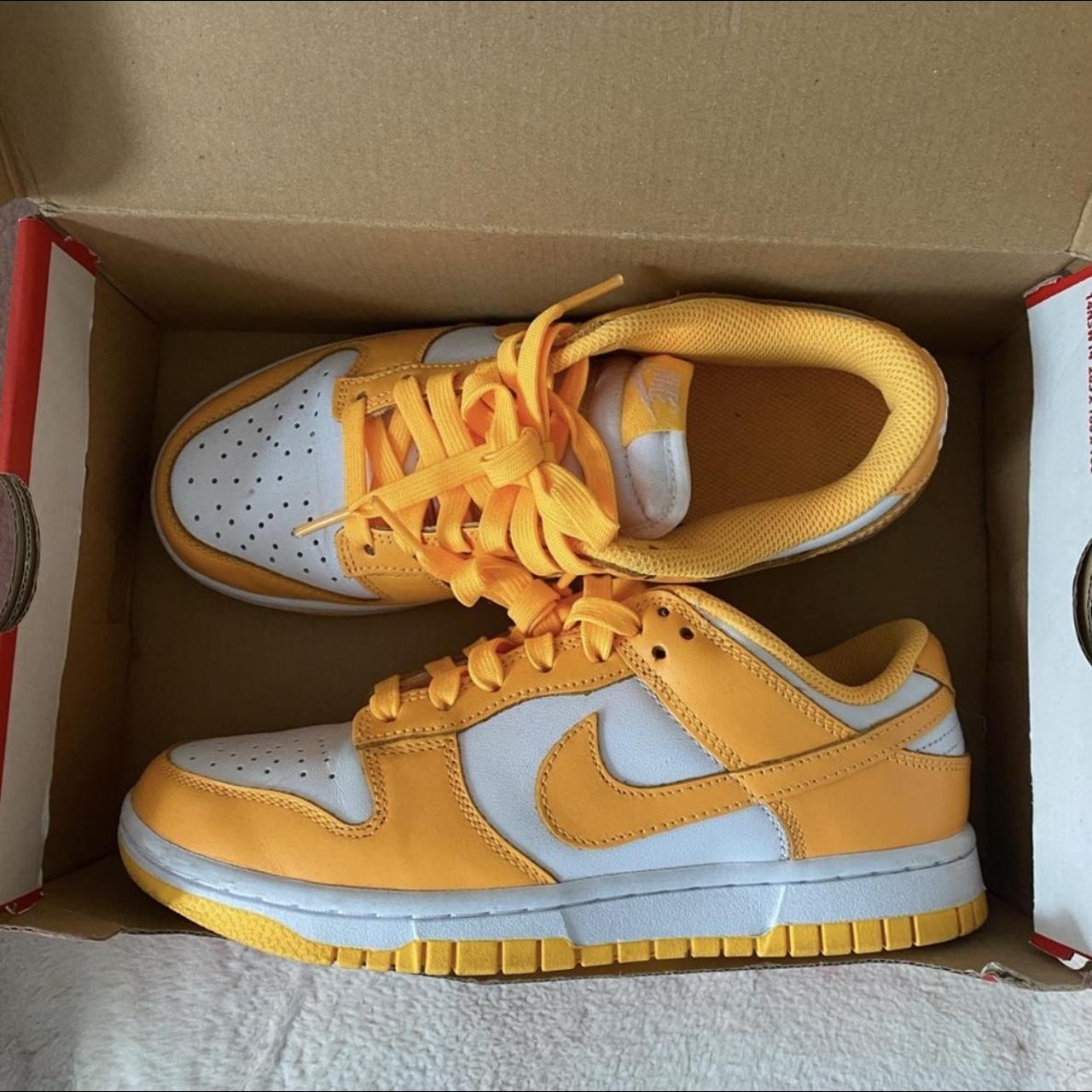 Nike Laser orange dunk low, only worn a few times!... - Depop