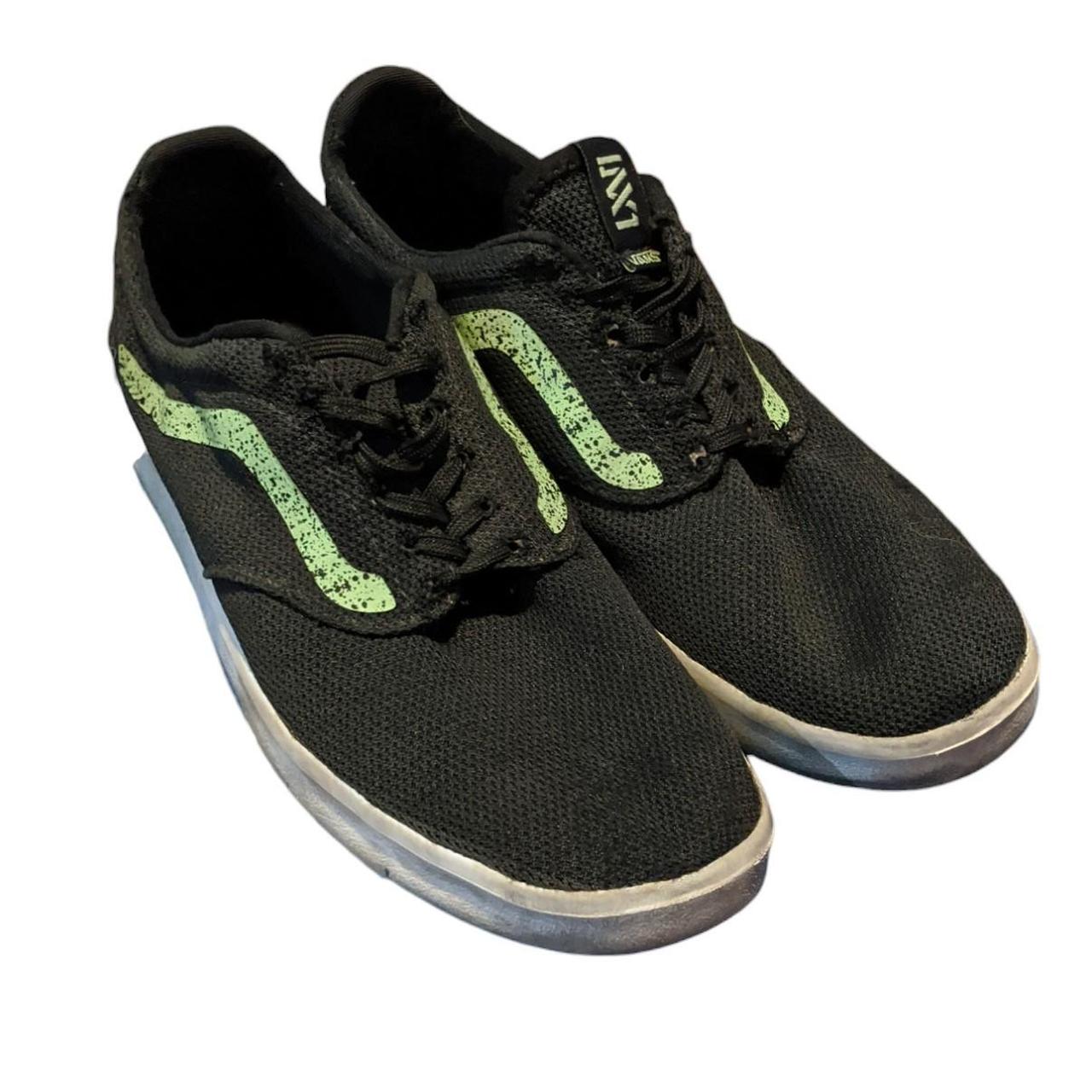 Vans Running Shoes black green Size 10.5 Mens