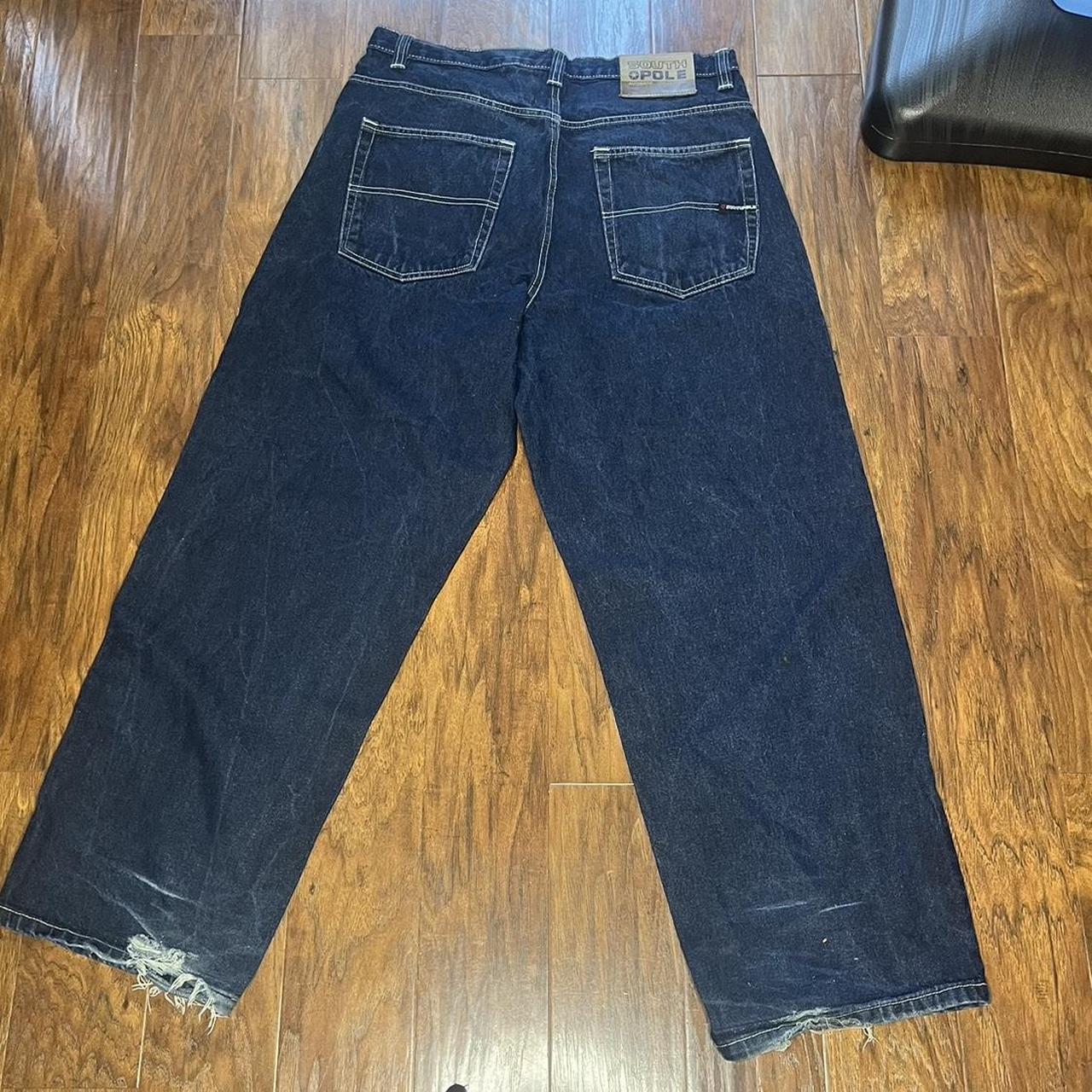 Vintage Southpole jeans with wear on the... - Depop