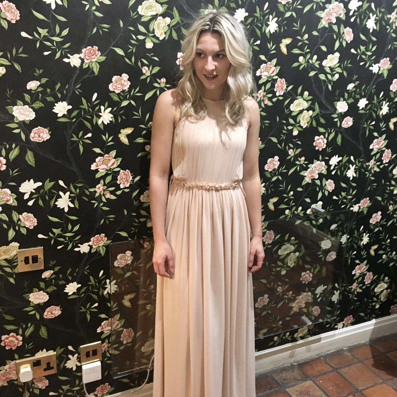 Blush Pink H&M Bridesmaid Dress / Maxi Dress Size... Depop